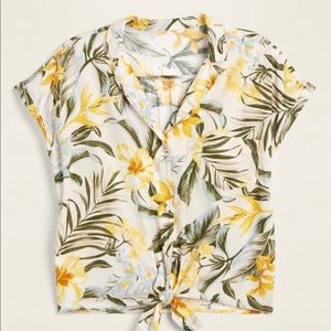 Front Tied Hawaiian Shirt